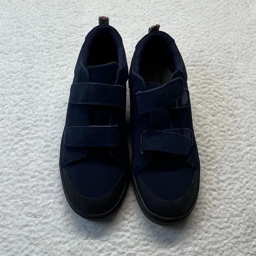 TOMS Sneakers Kids 6Y Navy Suede Lenny Mid Double Strap Preppy Bloke Academia